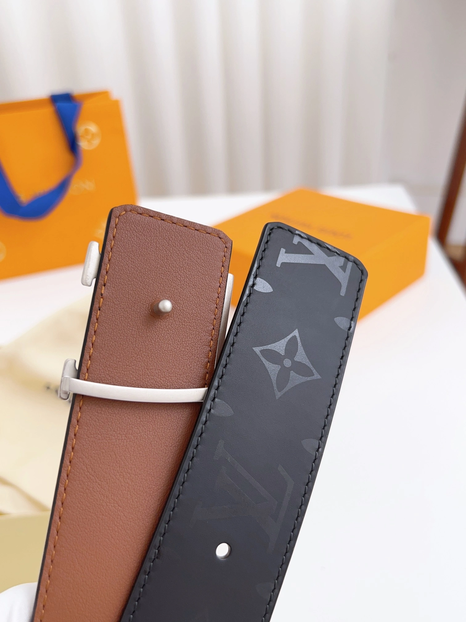 Barbara-- M9346U reversible Calfskin 4.0cm item:D-S378A2008R